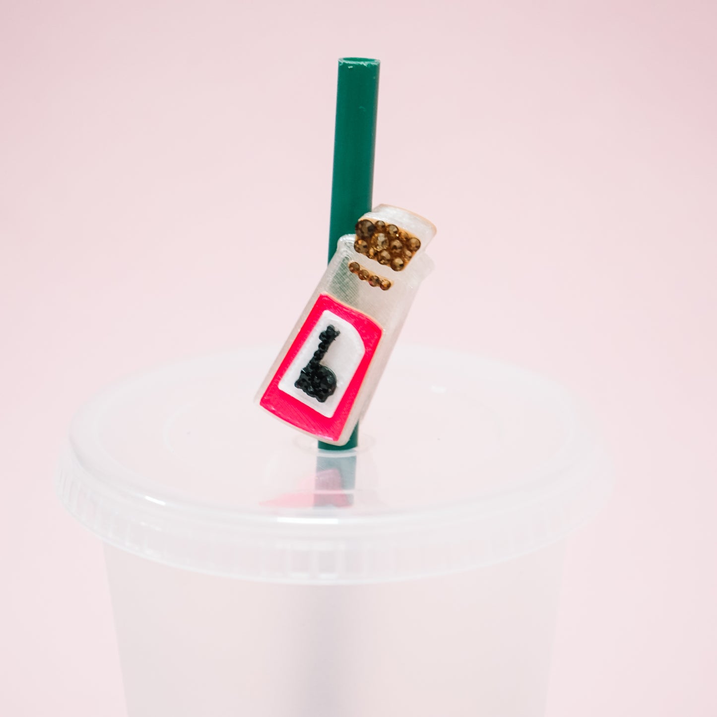 Llama Straw Charm