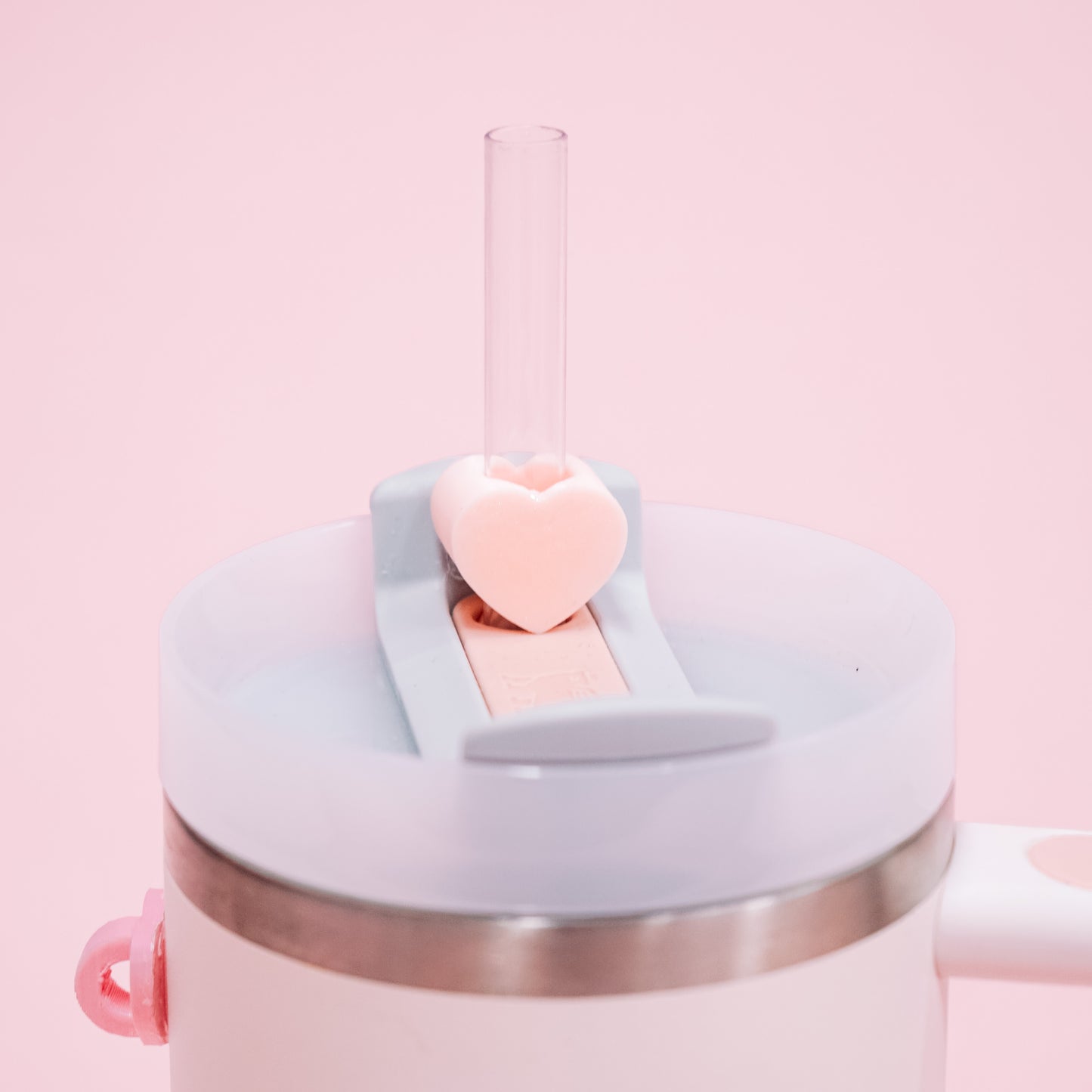 Pastel Mini Heart Straw Charm