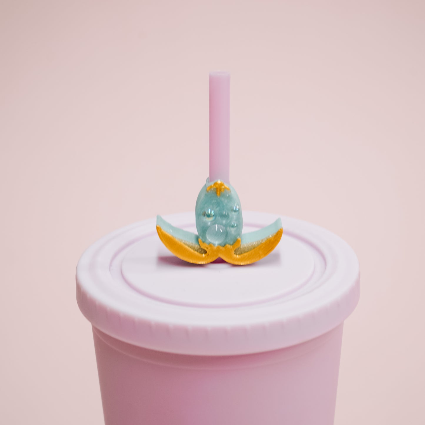 Gold Egg Straw Charm