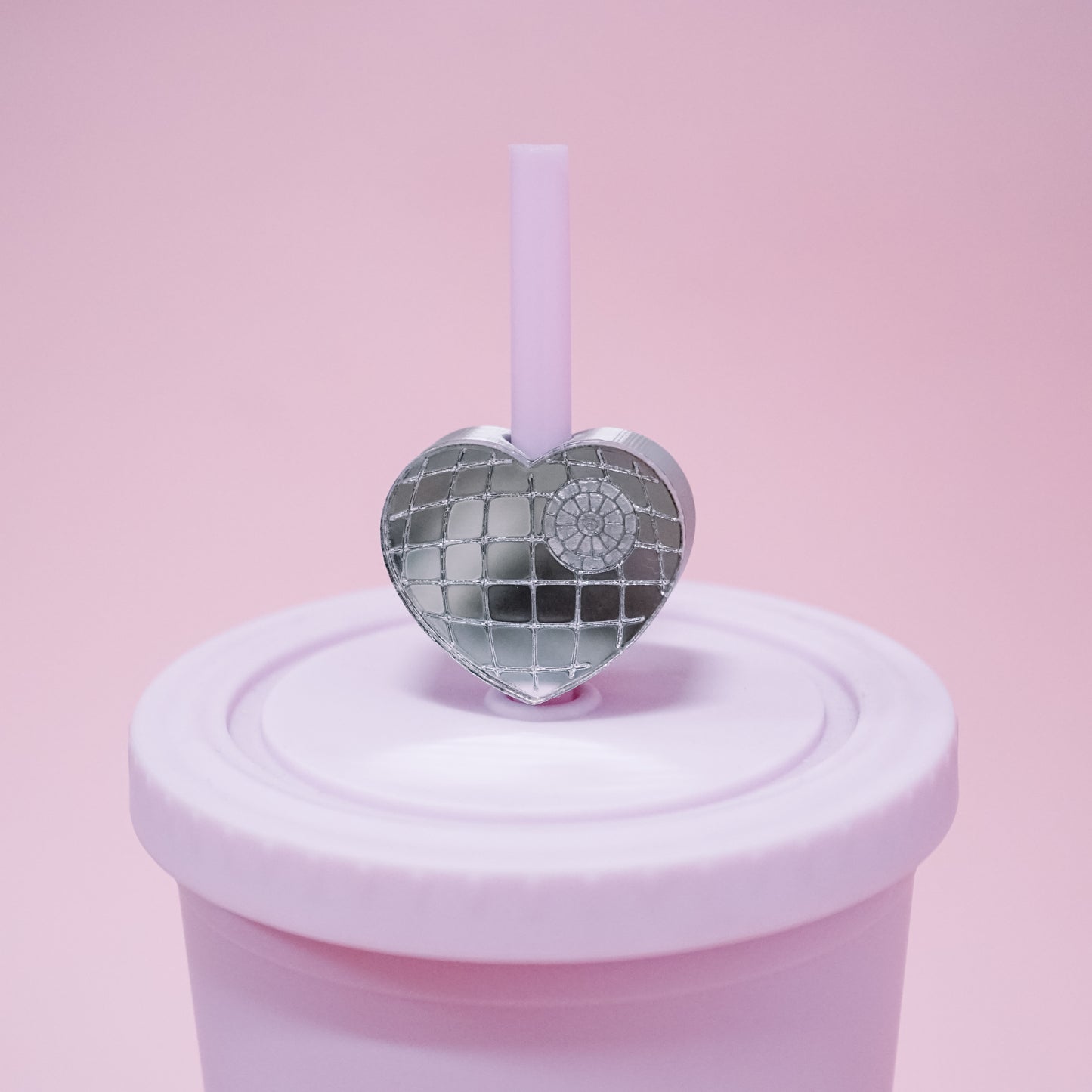 Disco Death Heart Straw Charm