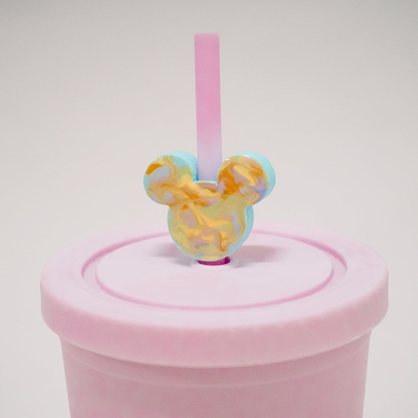 Ears Tie Dye Straw Charm