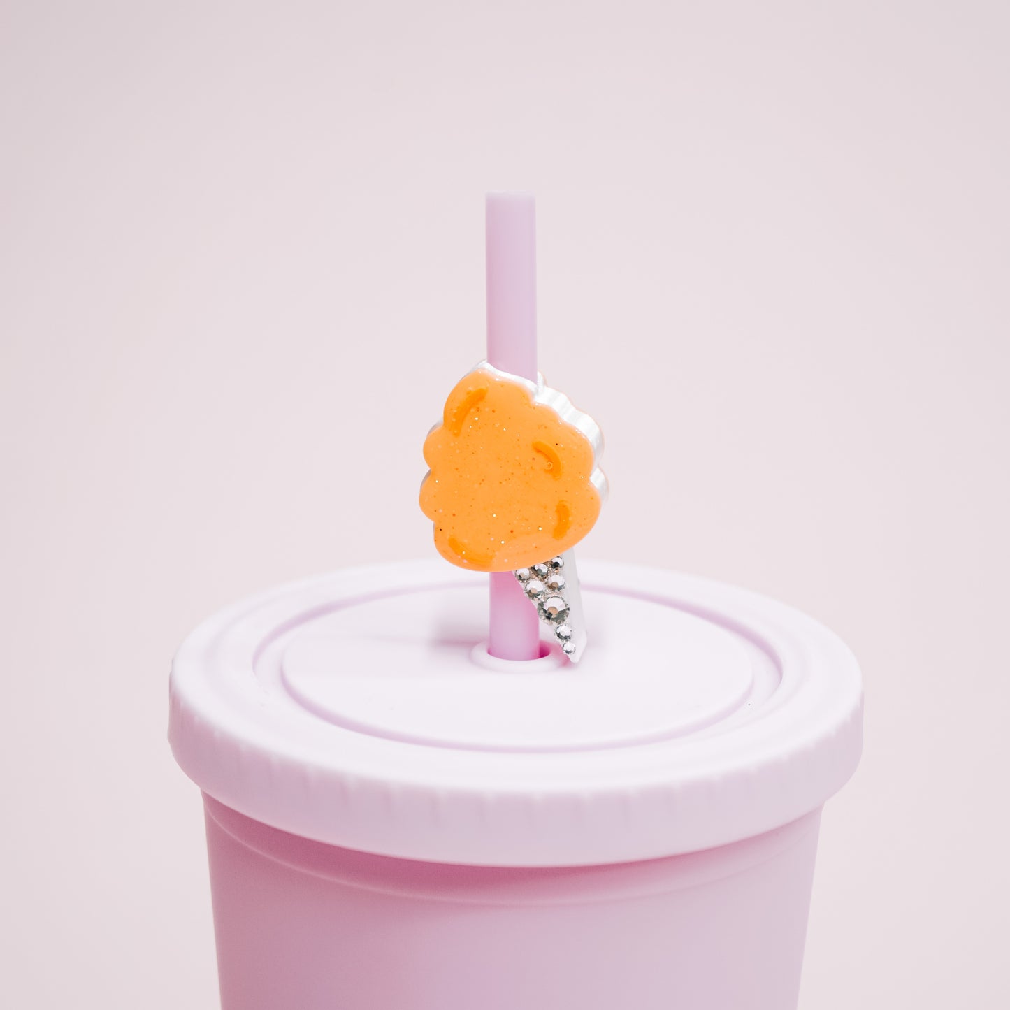 Cotton Candy Straw Charm