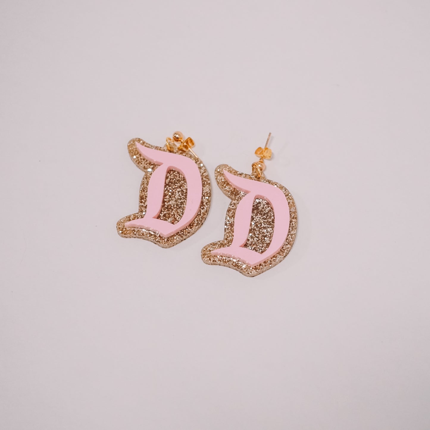 Retro D Earrings