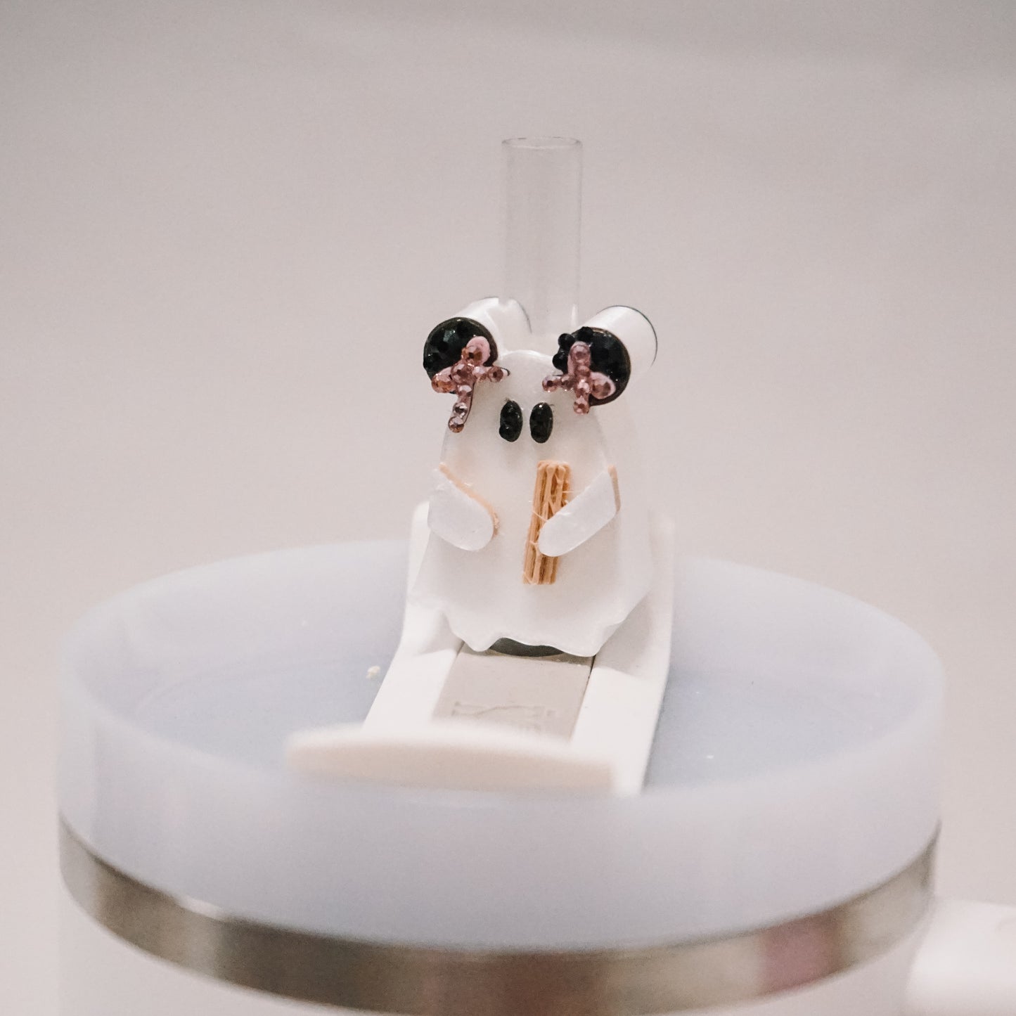 Churro Ghostie Straw Charm