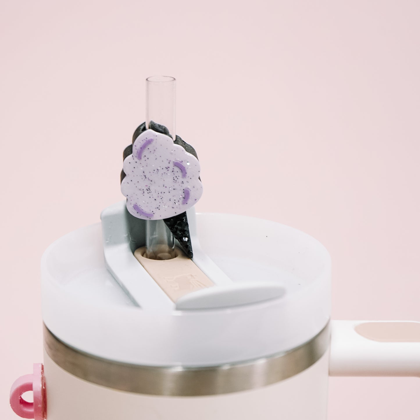Cotton Candy Straw Charm