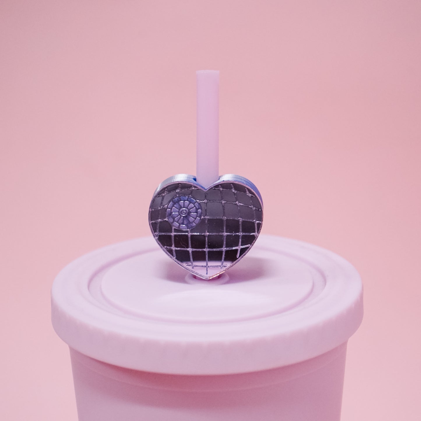 Disco Death Heart Straw Charm