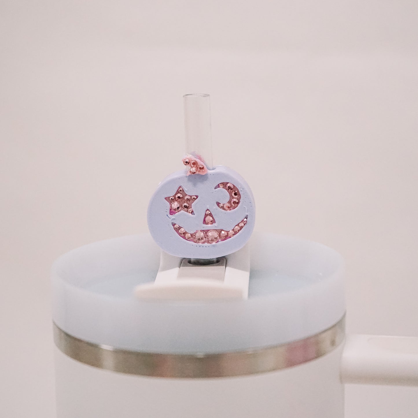 Pastel Pumpkin Straw Charm