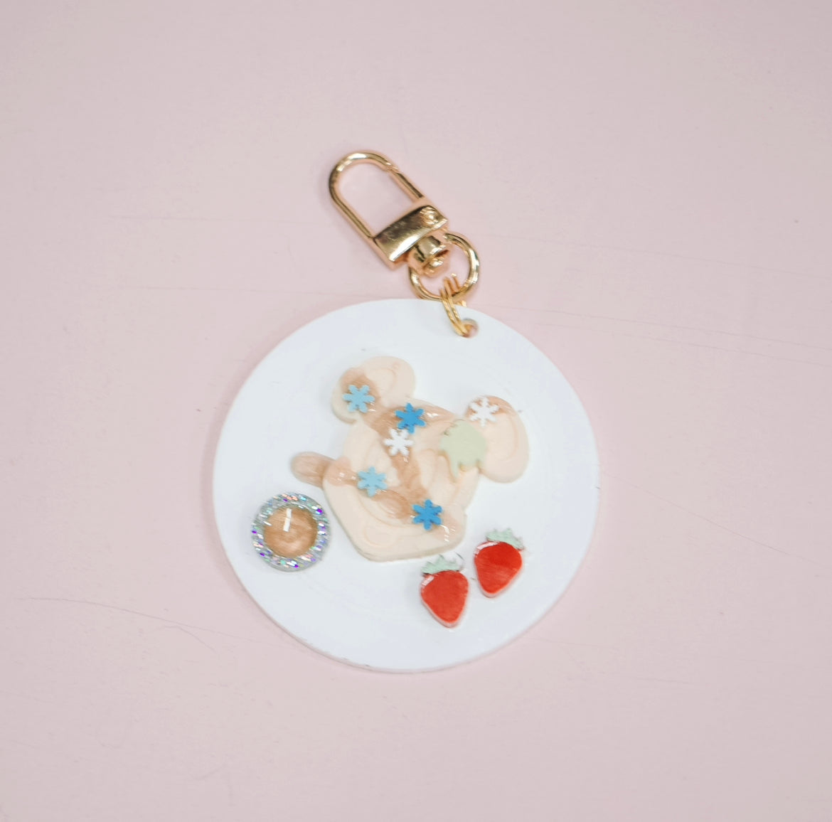 Holiday Waffle Plate Bag Charm