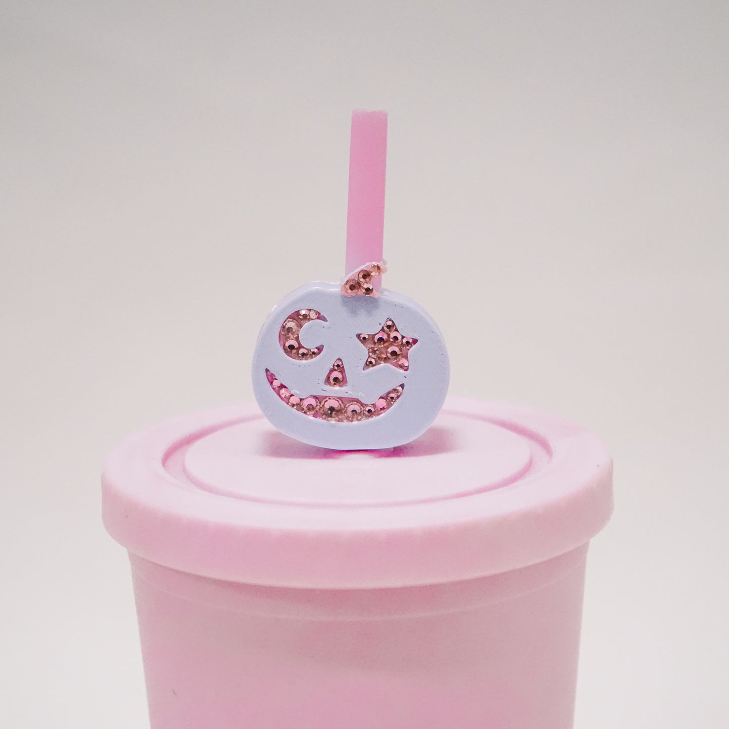 Pastel Pumpkin Straw Charm