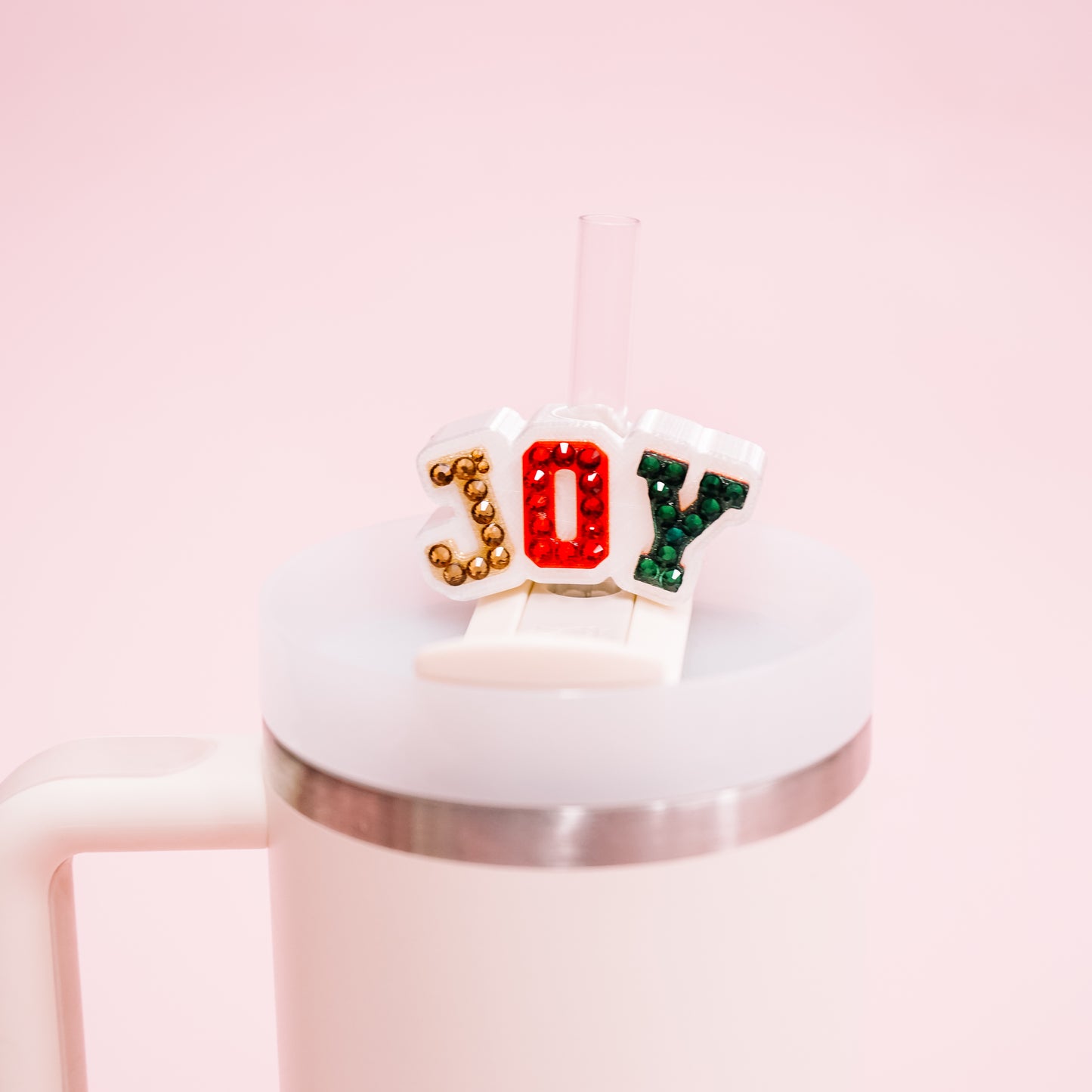 Varsity Joy Straw Charm