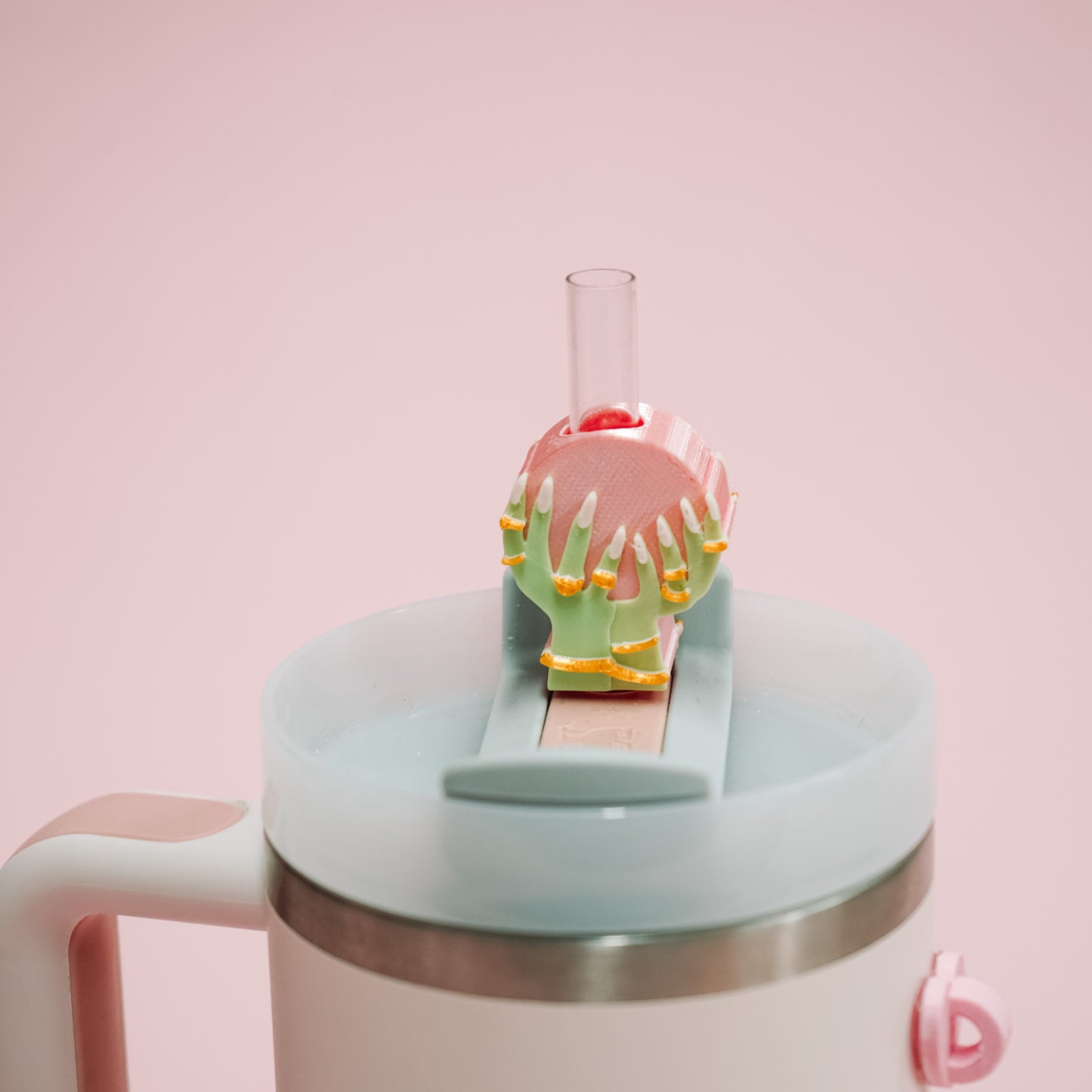 Crystal Ball Straw Charm