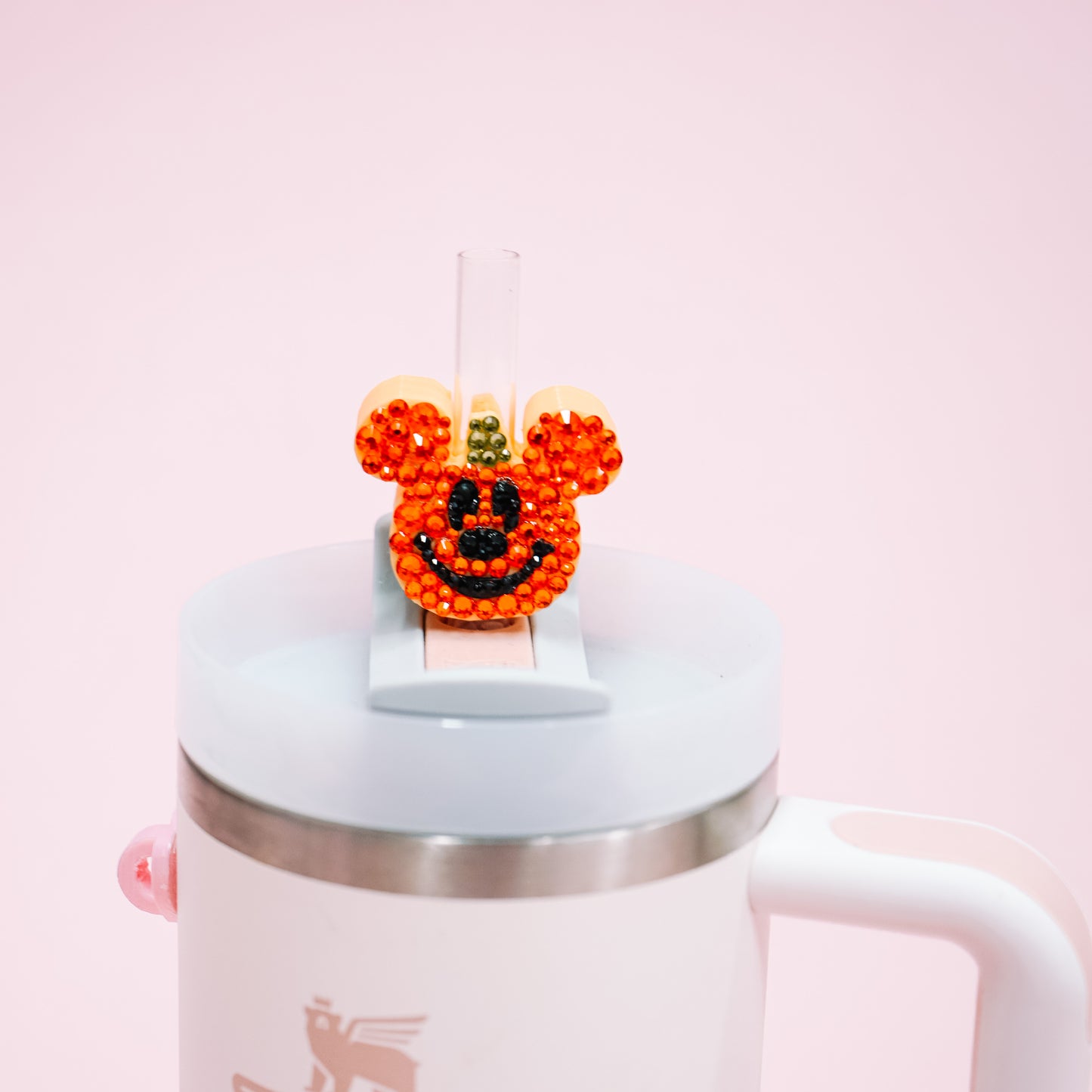 Mouse Pumpkin Straw Charm