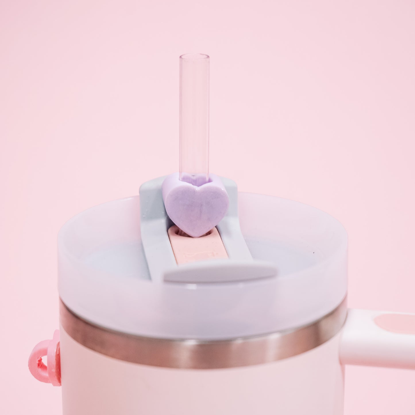 Pastel Mini Heart Straw Charm