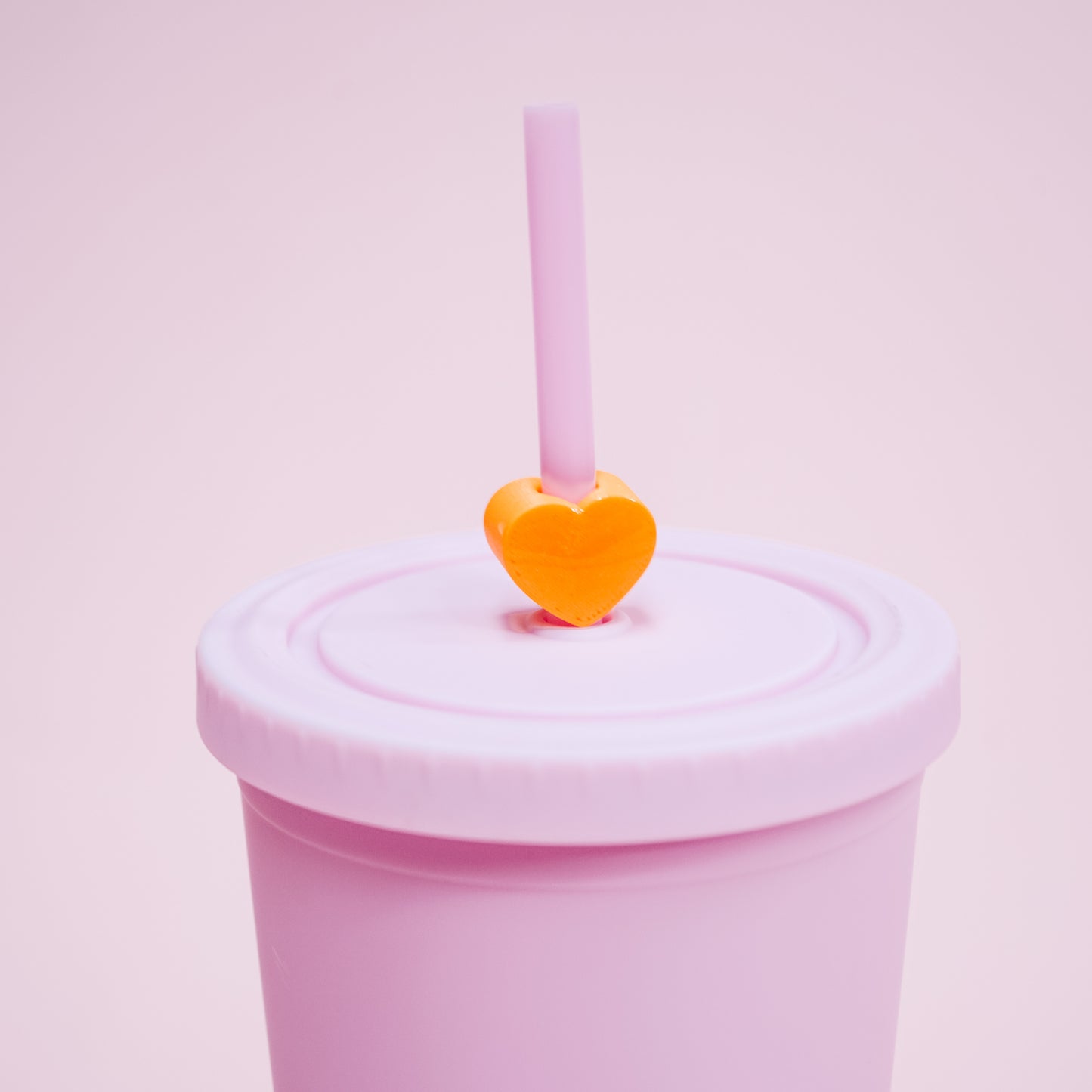 Pastel Mini Heart Straw Charm