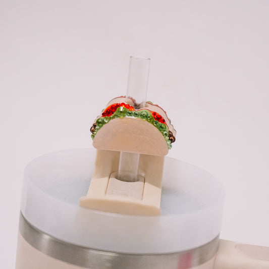 Taco Straw Charm