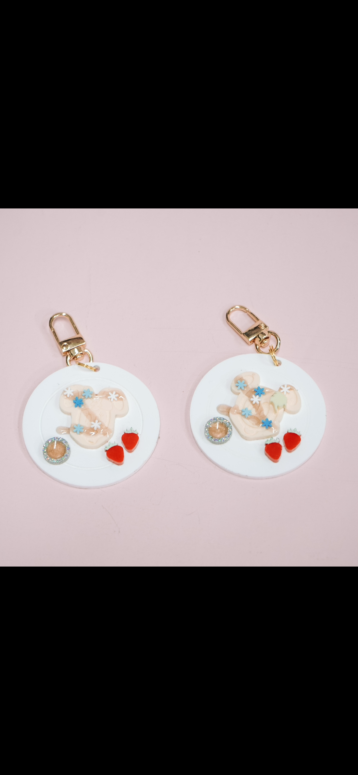 Holiday Waffle Plate Bag Charm