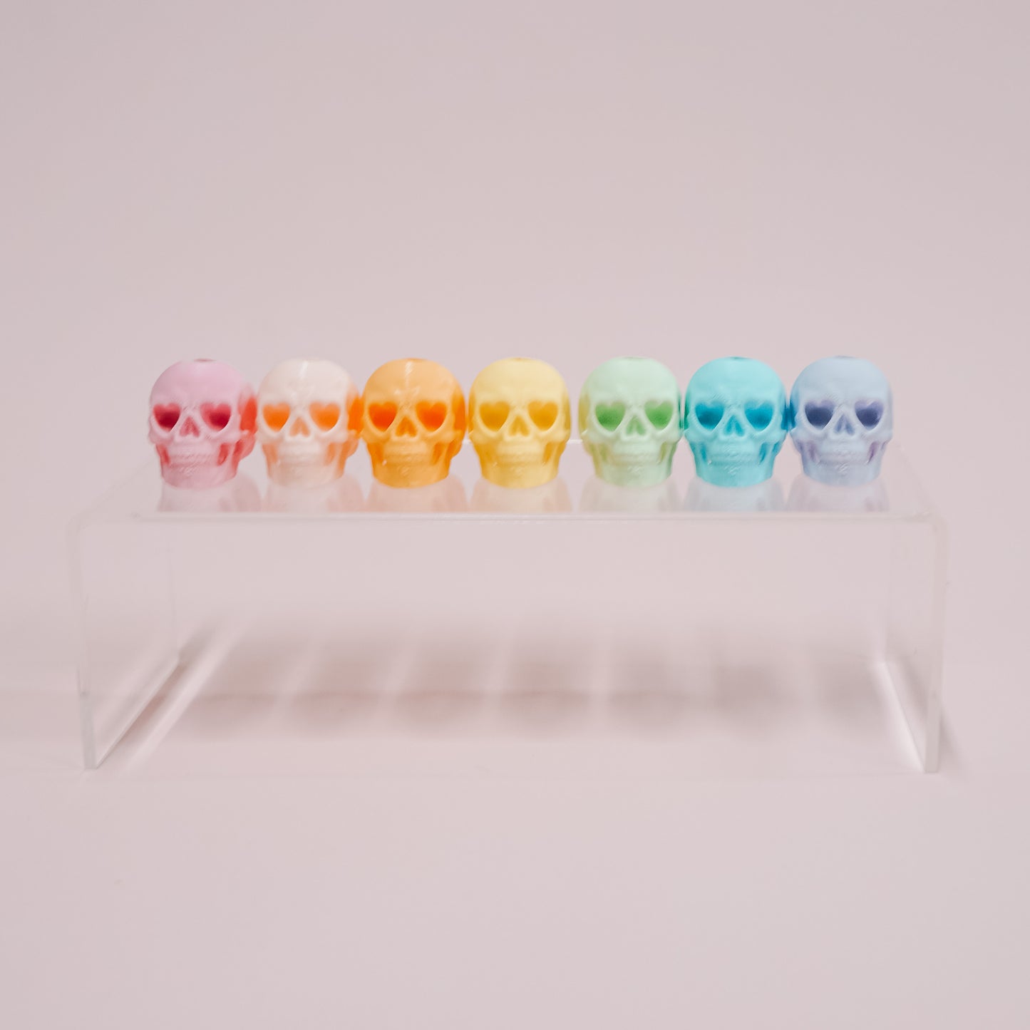 Pastel Skull Straw Charm