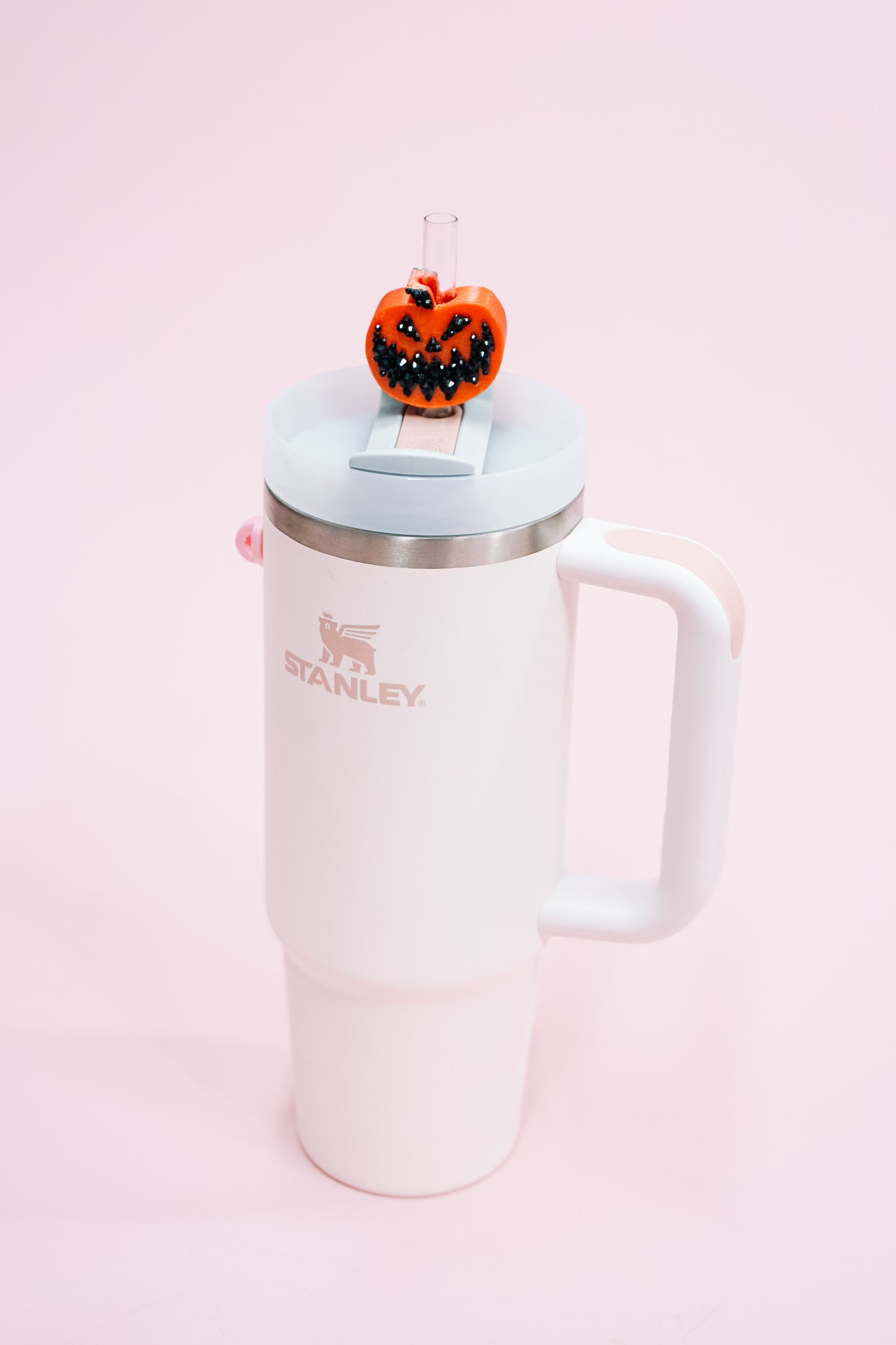 Scary Pumpkin Straw Charm