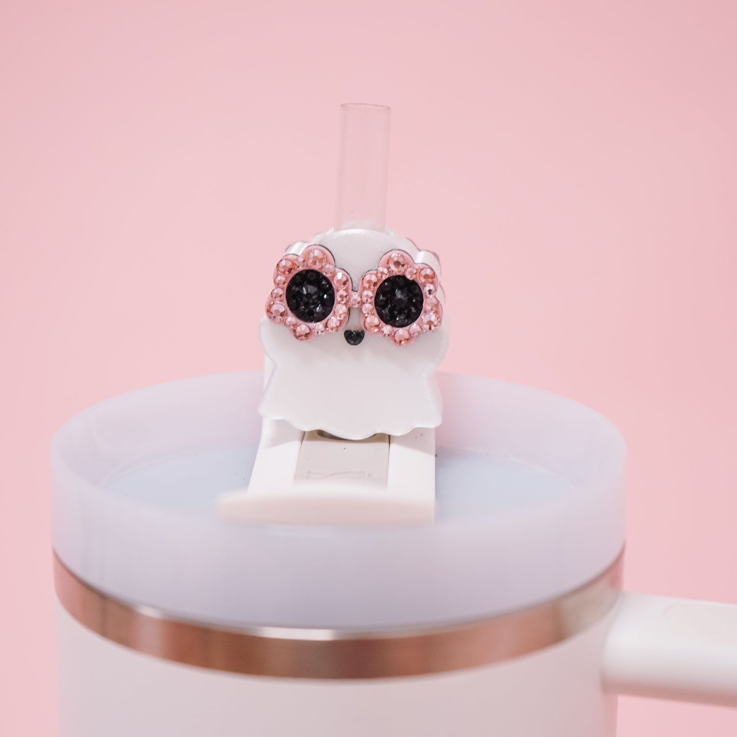 Hippie Ghost Straw Charm