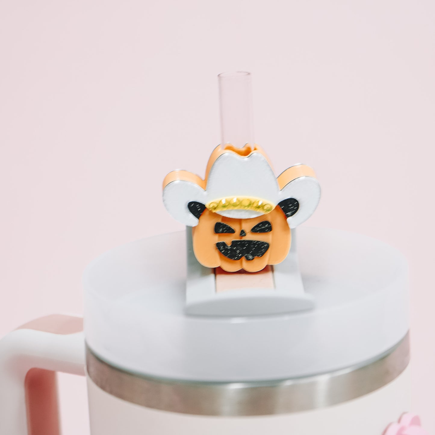 Cowboy Pumpkin Straw Charm