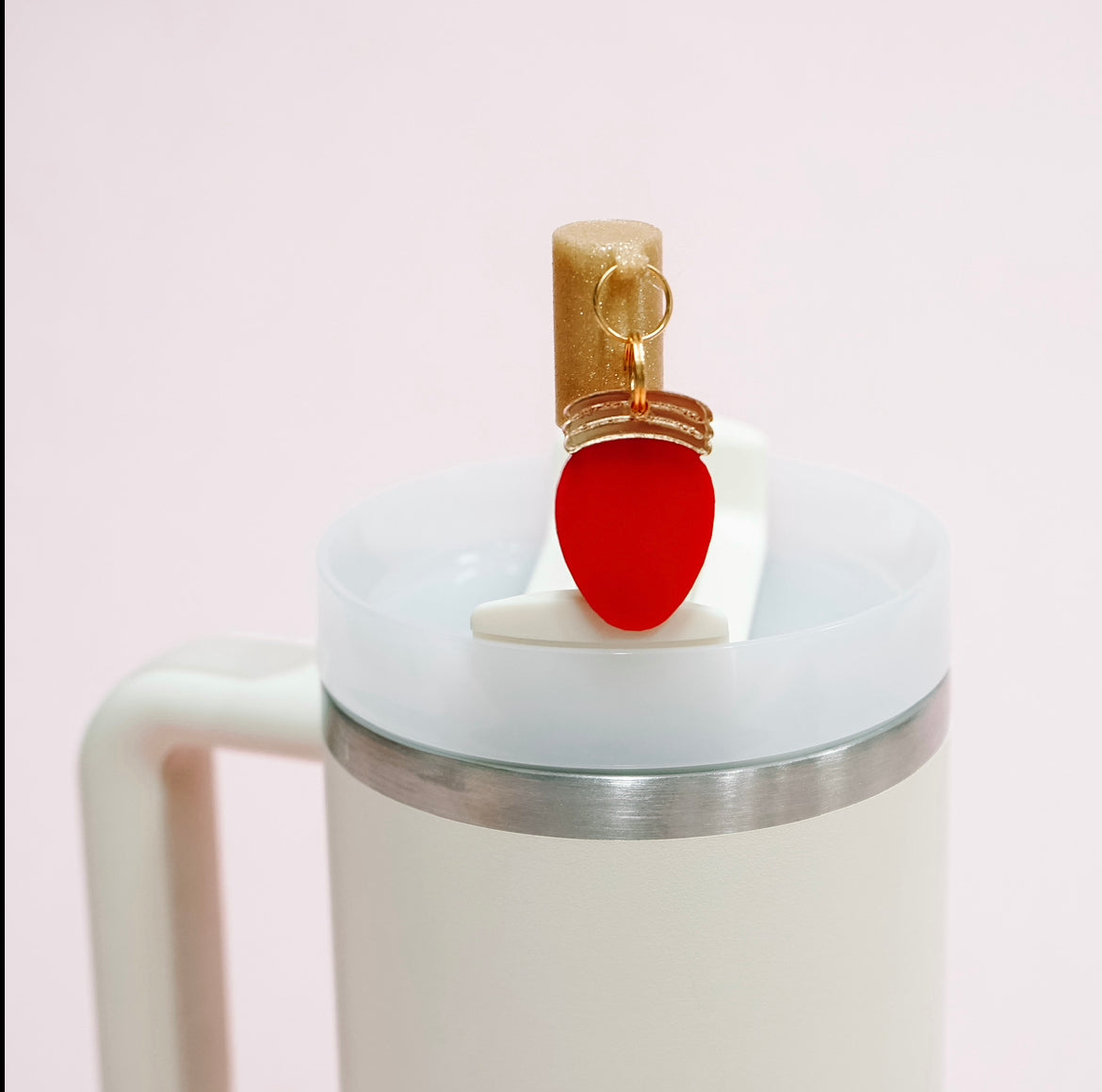 Christmas Light Charmed Straw Cover
