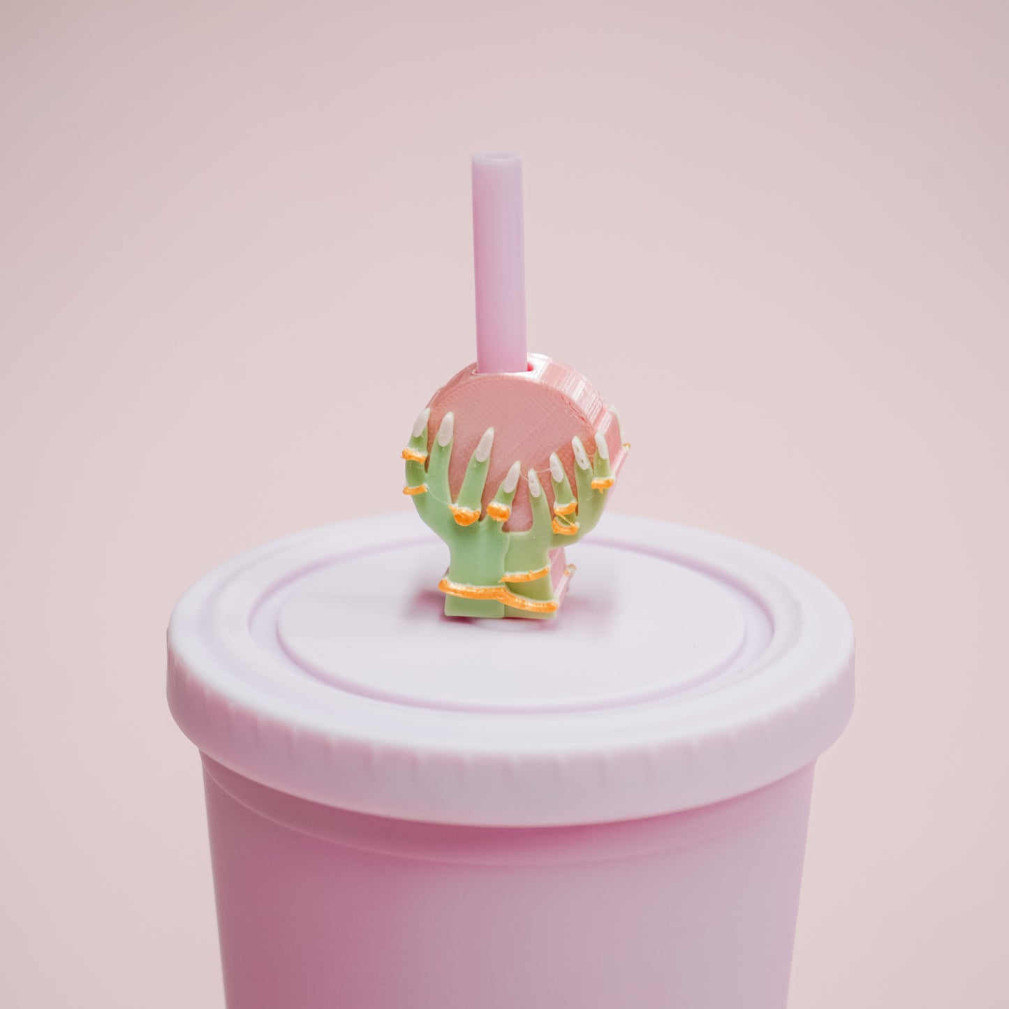 Crystal Ball Straw Charm
