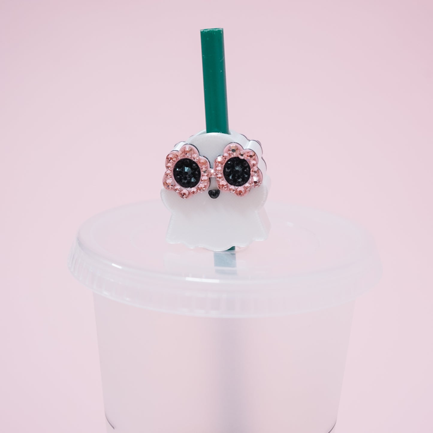 Hippie Ghost Straw Charm