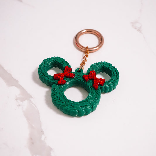 3D Mouse Wreath Bag Charm