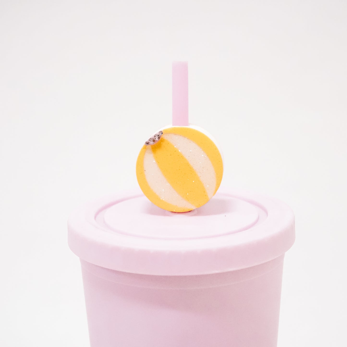Beach Ball Straw Charm