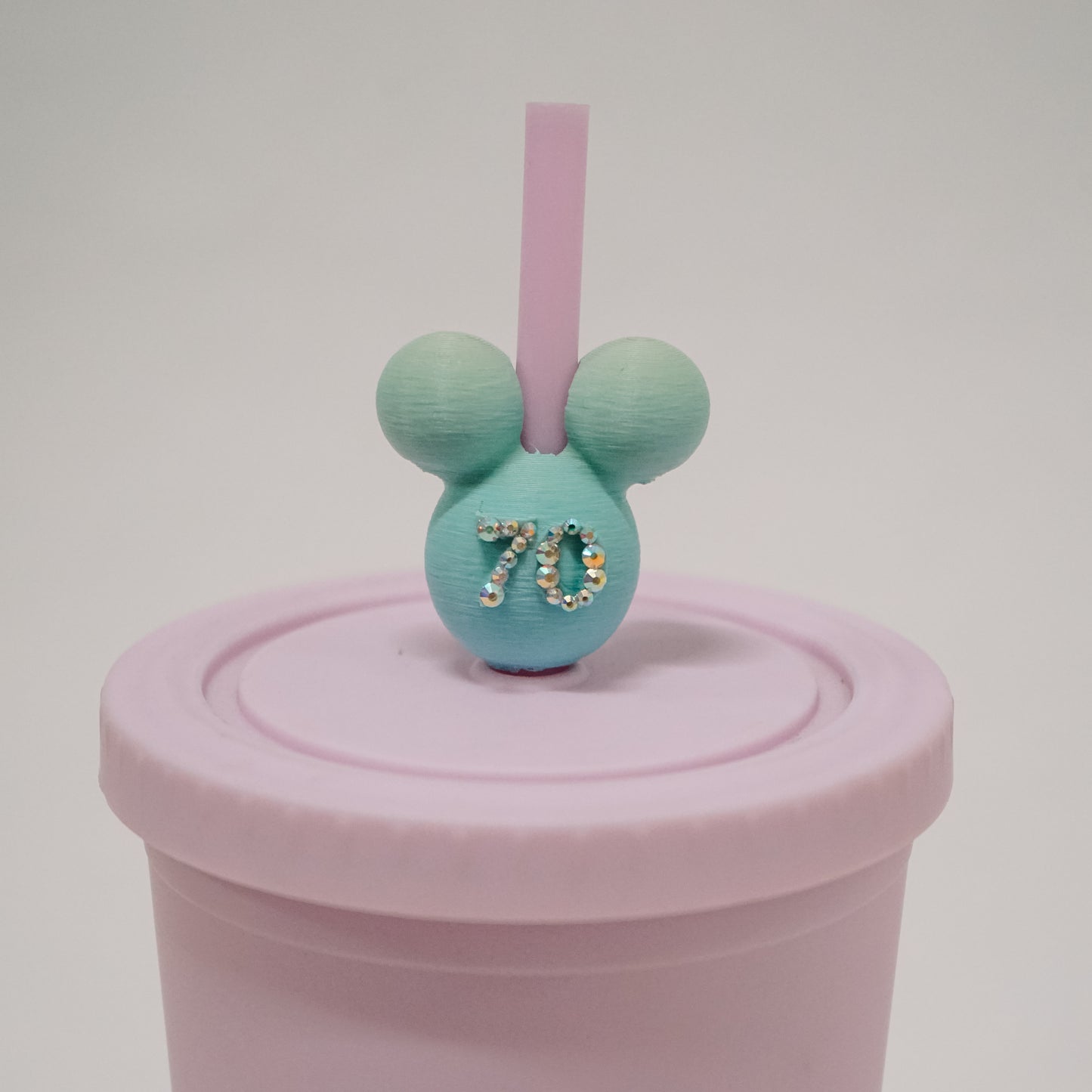 70th Ears Balloon Straw Charm