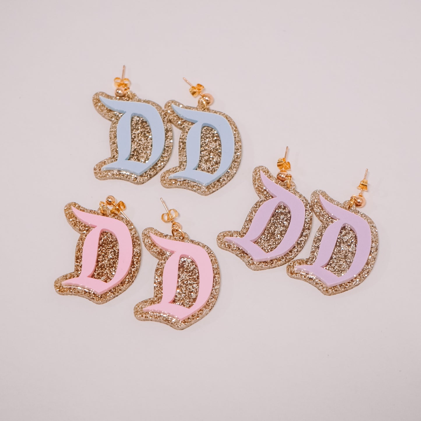 Retro D Earrings