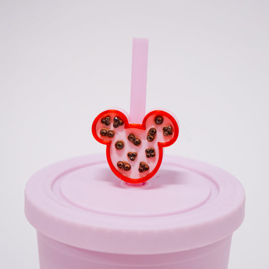 Ears Box of Chocolates Straw Charm
