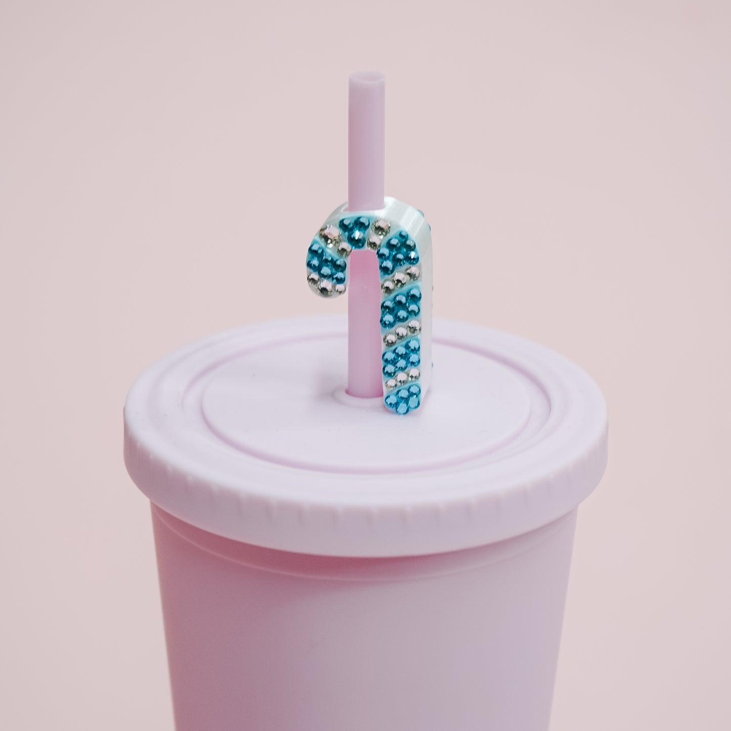 Candy Cane Straw Charm