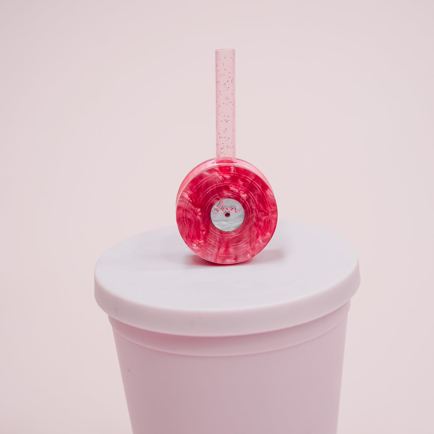Record Straw Charm