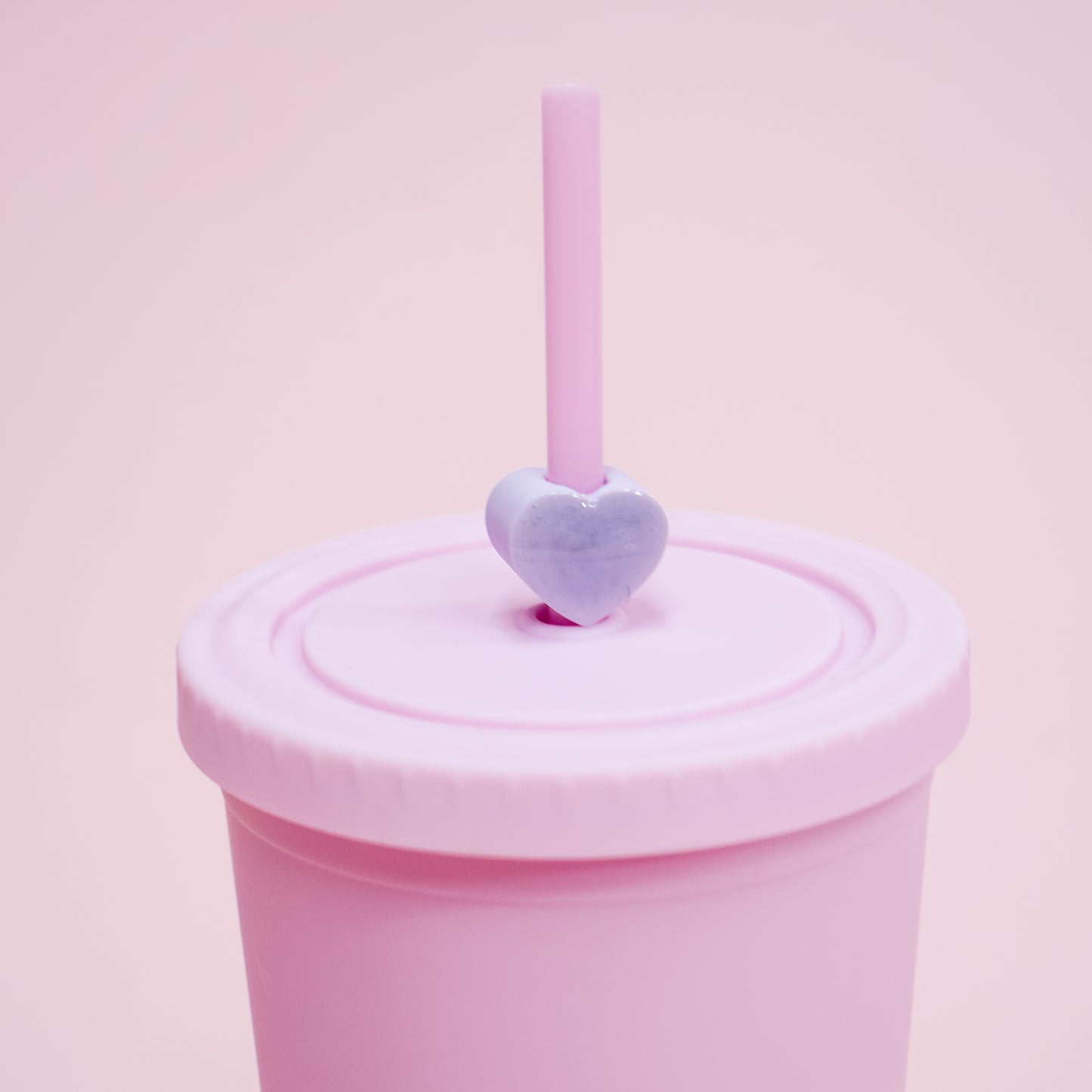 Pastel Mini Heart Straw Charm