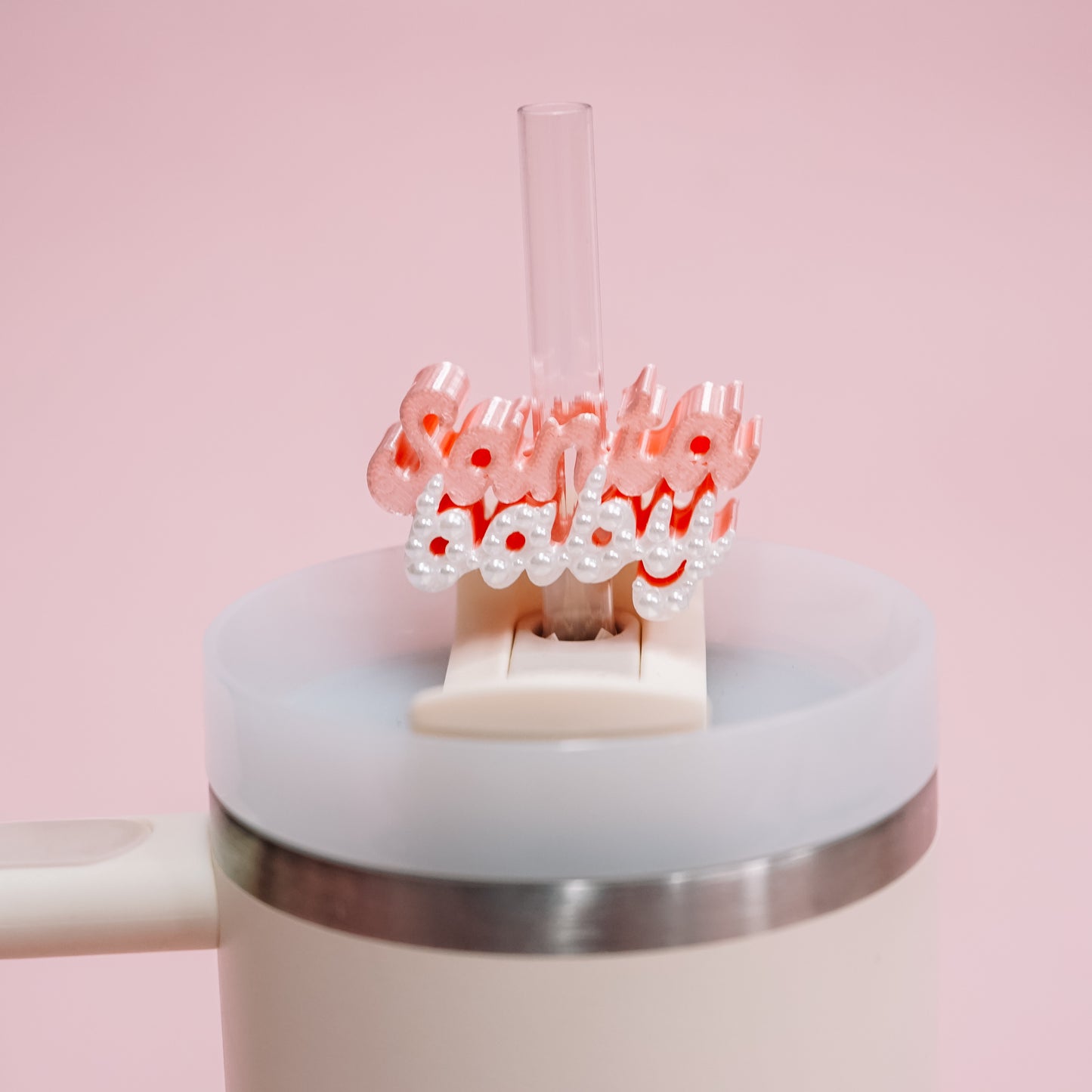 Santa Baby Straw Charm