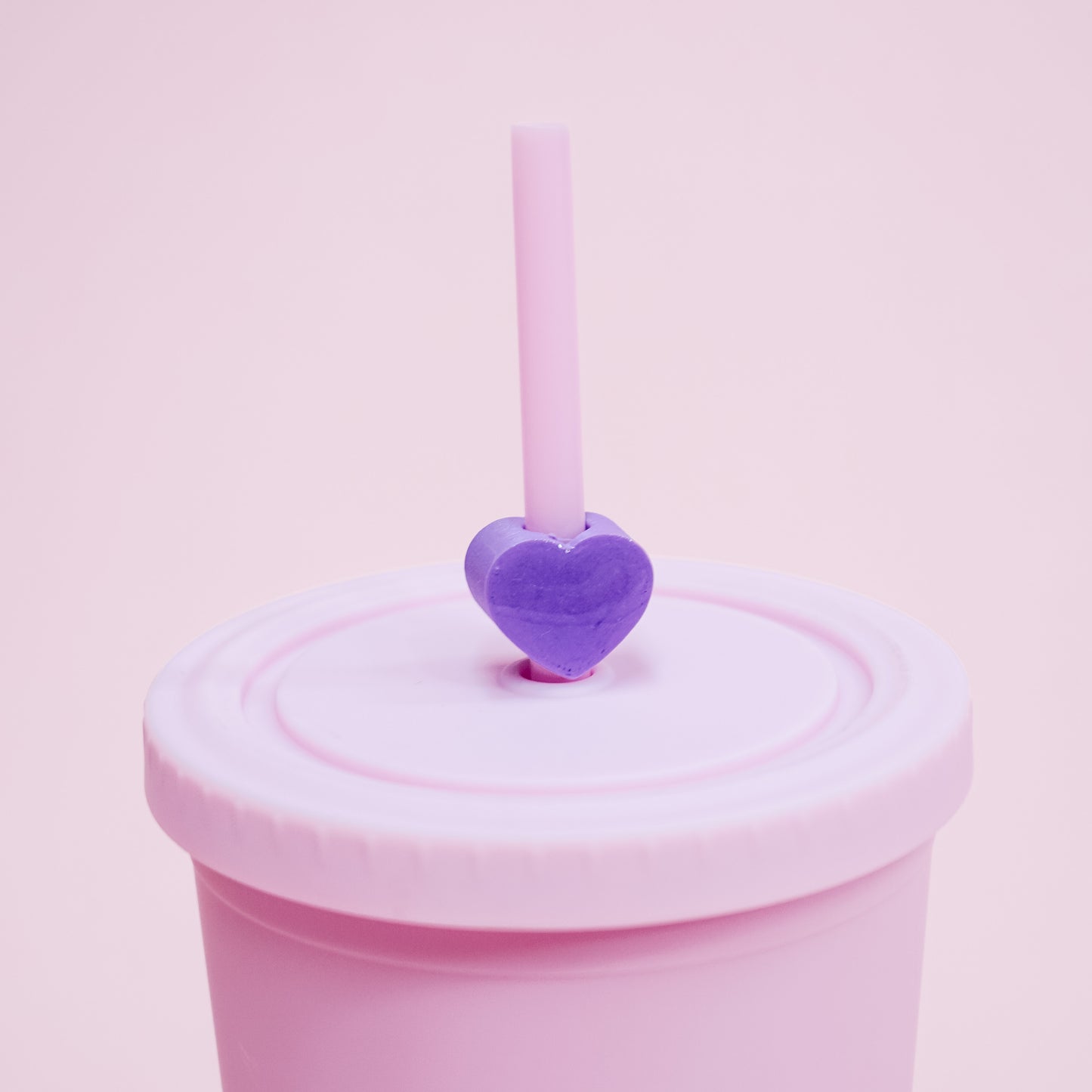 Pastel Mini Heart Straw Charm