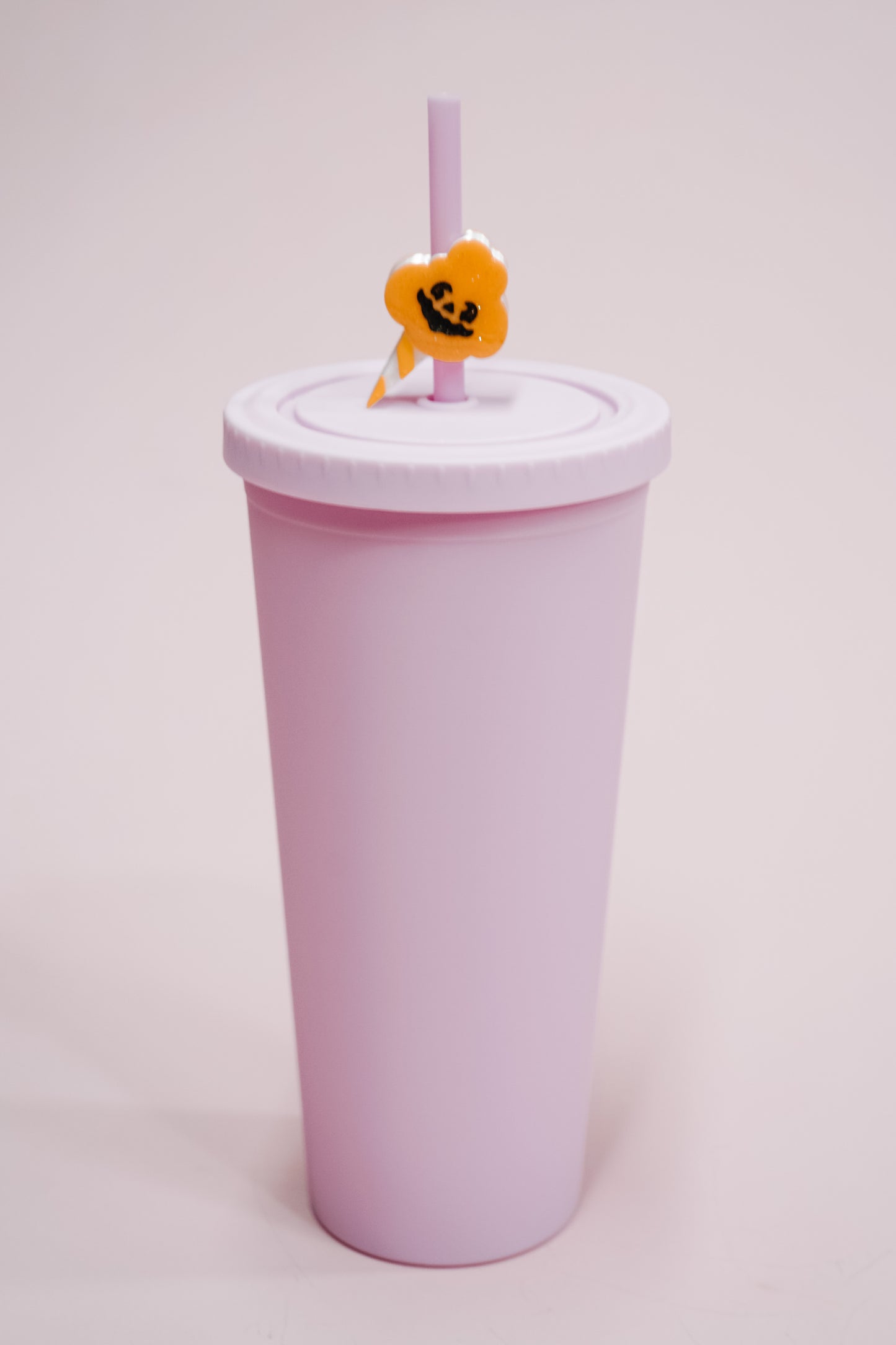 Pumpkin Cotton Candy Straw Charm