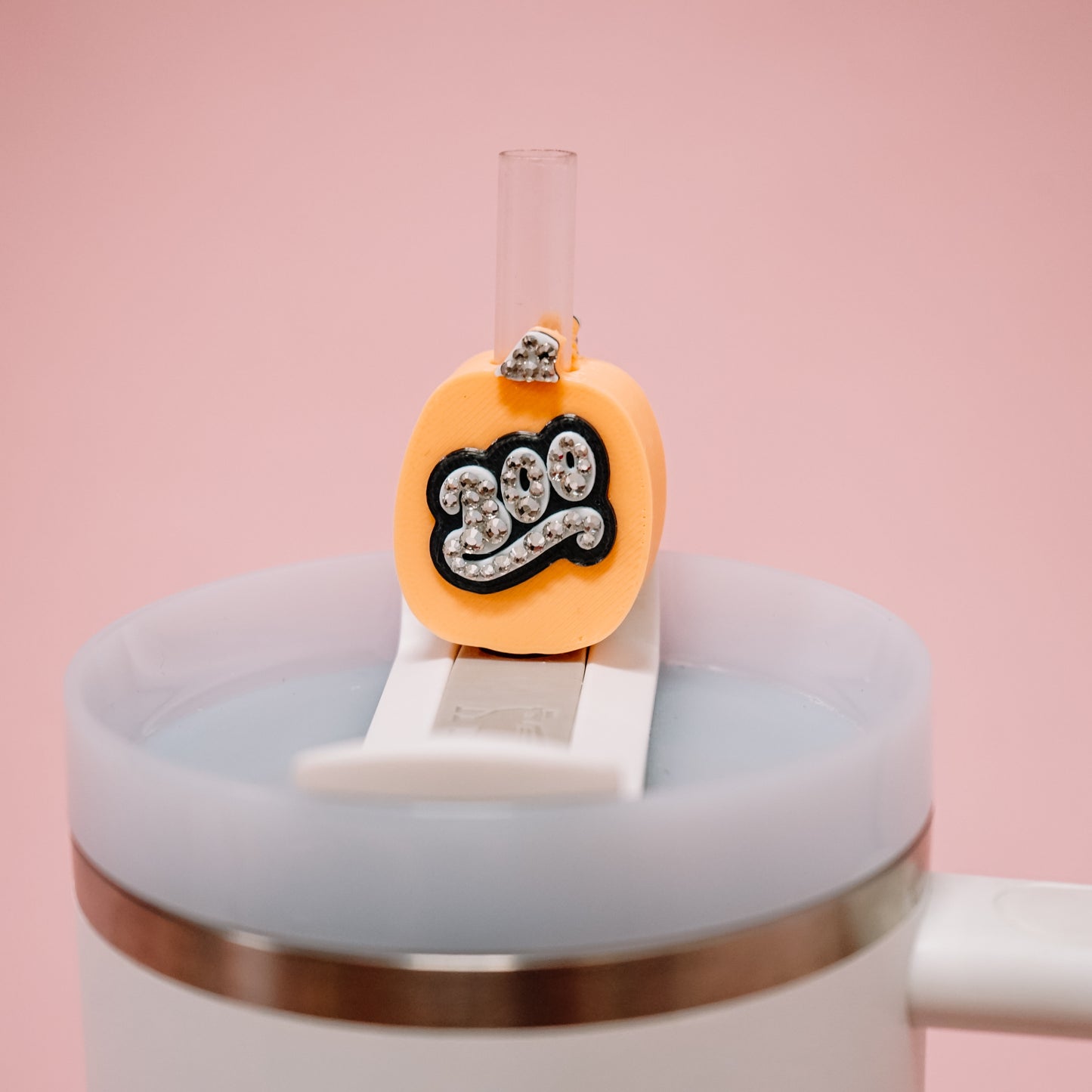 Boo Pumpkin Straw Charm