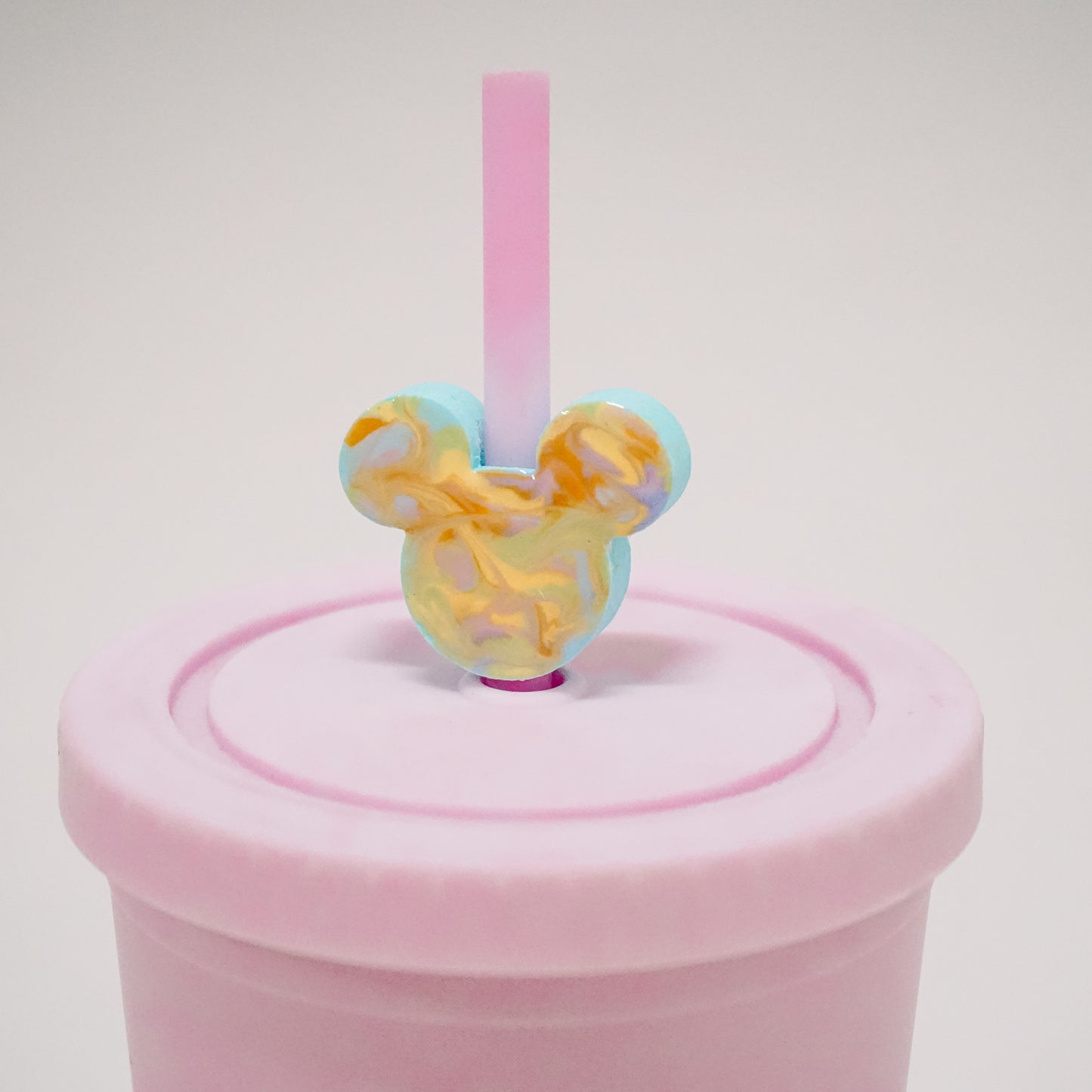 Ears Tie Dye Straw Charm