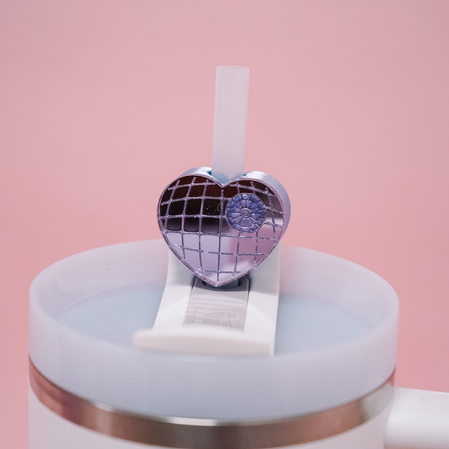 Disco Death Heart Straw Charm
