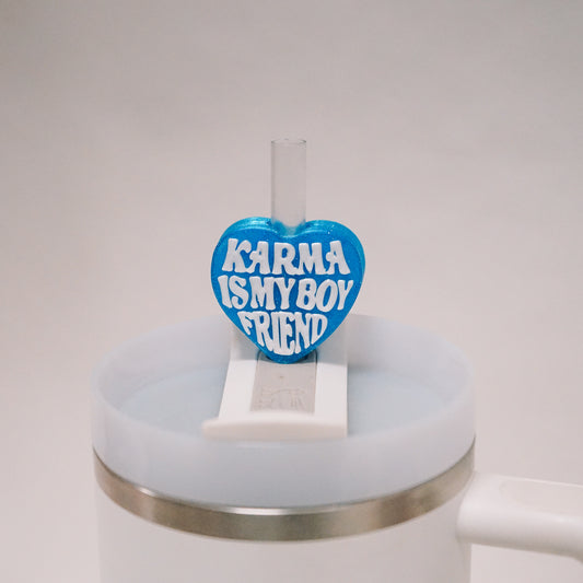 Karma Heart Straw Charm