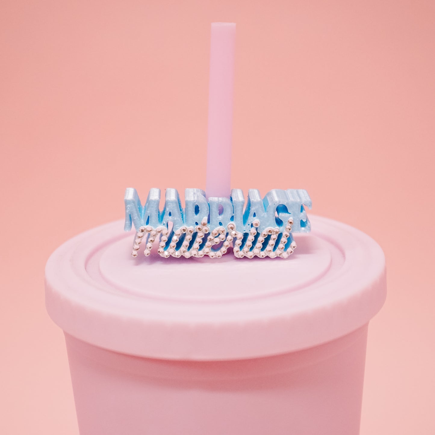 Marriage Material Straw Charm