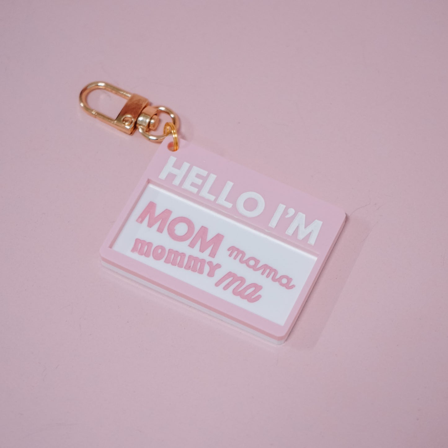 Mom Name Tag Bag Charm