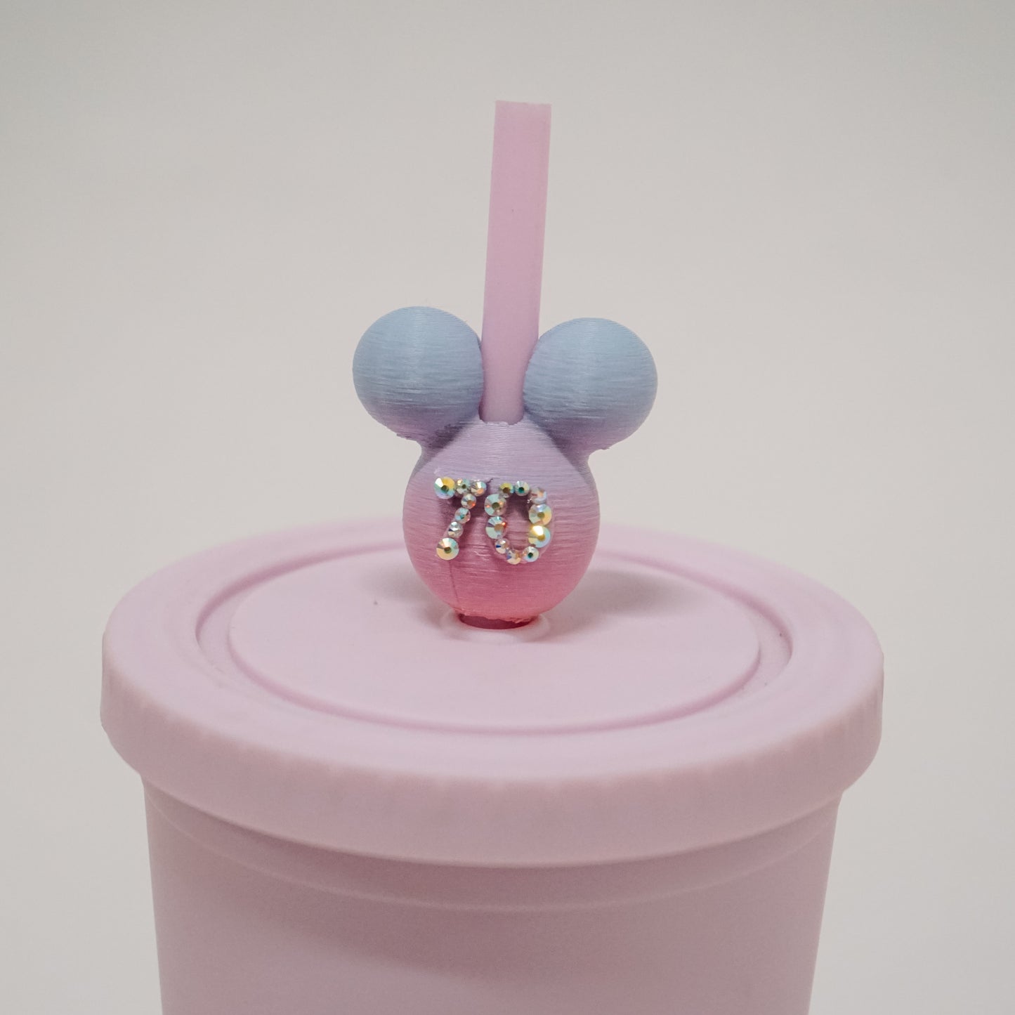 70th Ears Balloon Straw Charm