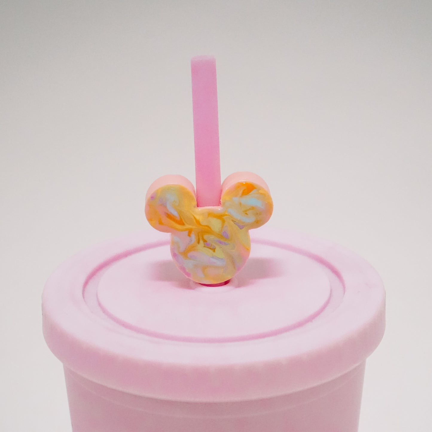 Ears Tie Dye Straw Charm
