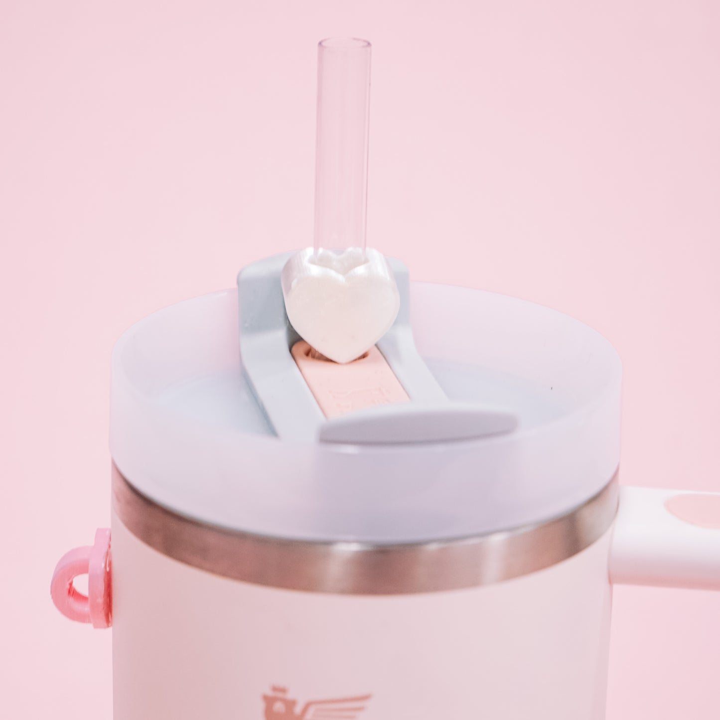 Pastel Mini Heart Straw Charm