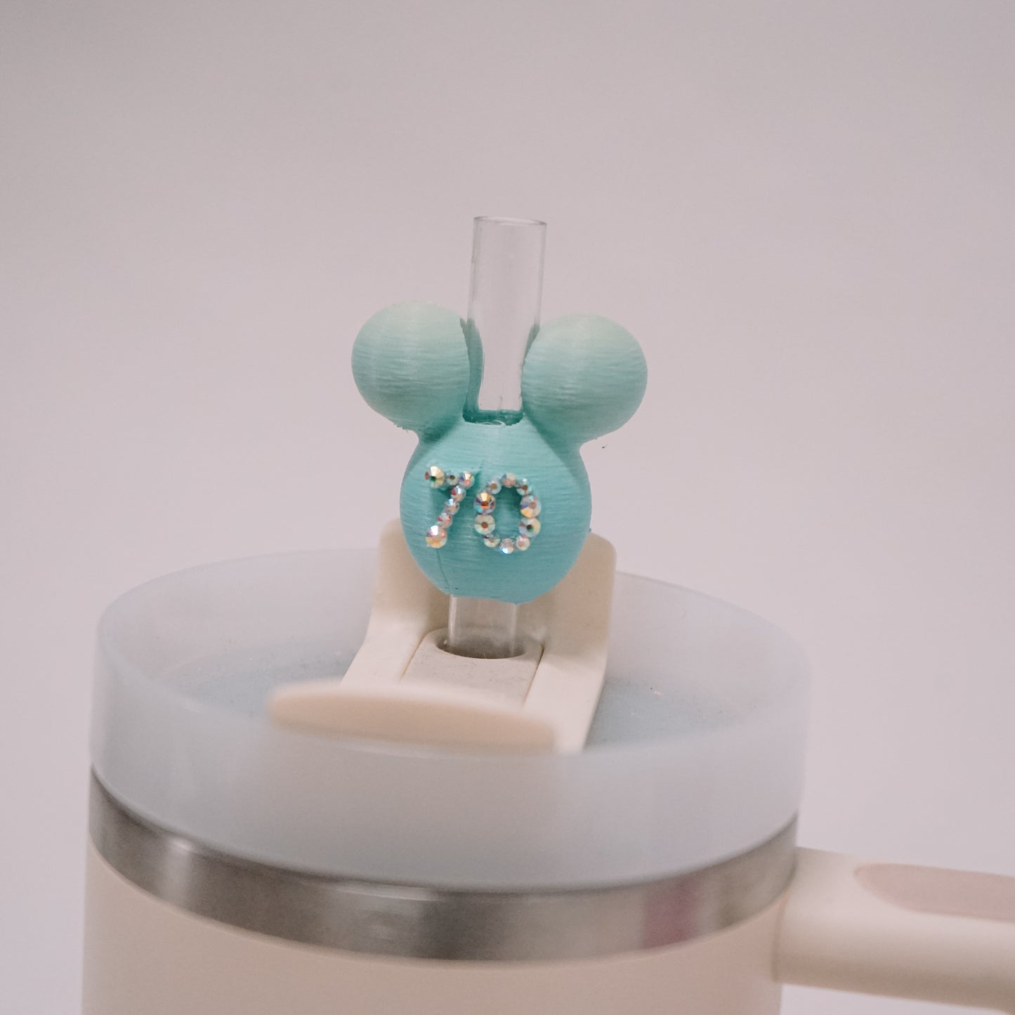 70th Ears Balloon Straw Charm