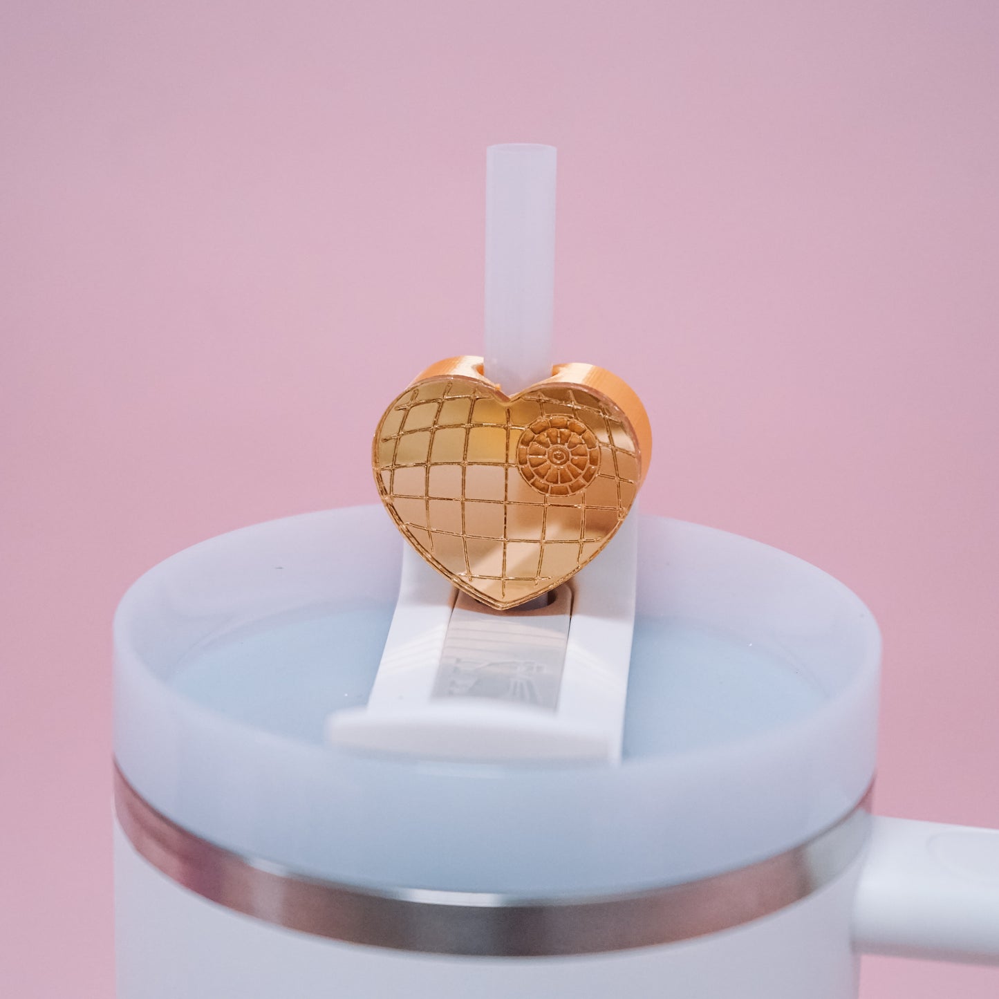 Disco Death Heart Straw Charm