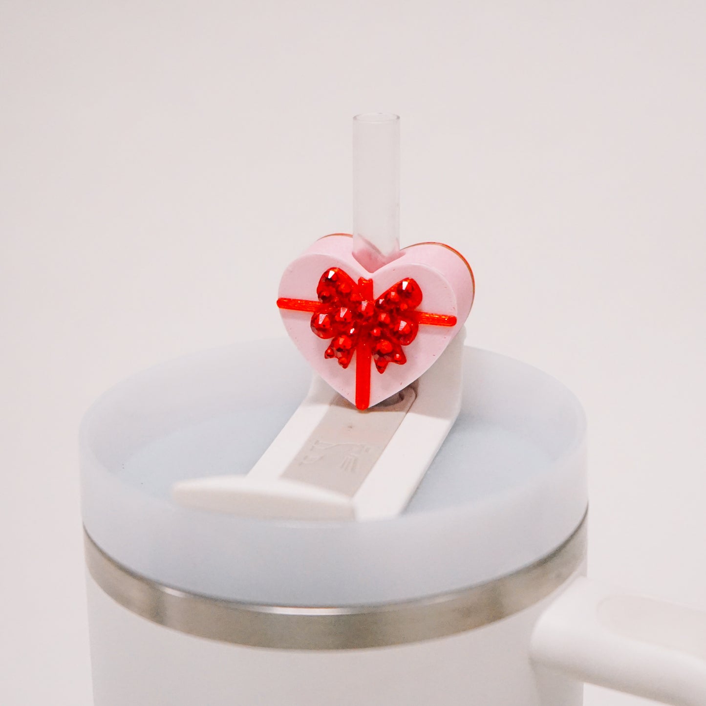 Heart Box of Chocolates Straw Charm